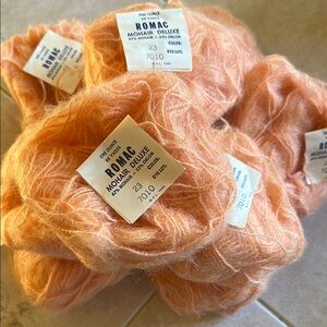 Romac Mohair Deluxe Yarn in Peach